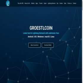 Скриншот главной страницы сайта groestlcoin.org