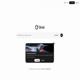 Скриншот главной страницы сайта grok.com