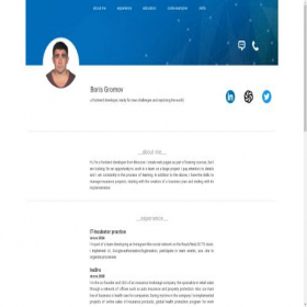 Скриншот главной страницы сайта gromovboris.com