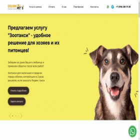 Скриншот главной страницы сайта groomgoldpet.ru