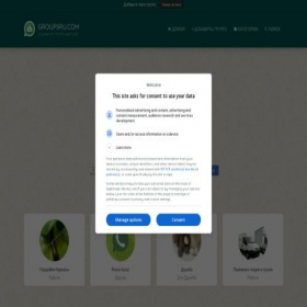 Скриншот главной страницы сайта groupsru.com