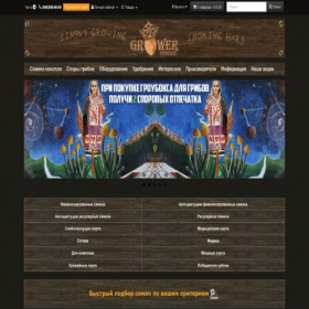 Скриншот главной страницы сайта grower.win