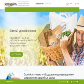 Скриншот главной страницы сайта growmicro.ru