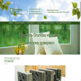 Скриншот главной страницы сайта grunbau.com