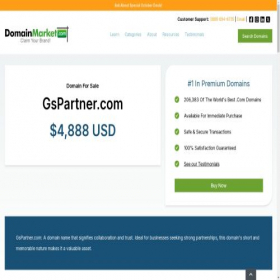 Скриншот главной страницы сайта gspartner.com