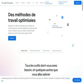 Скриншот главной страницы сайта gsuite.google.com