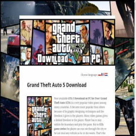 Скриншот главной страницы сайта gta-5-pc.com