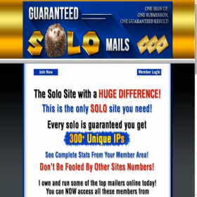 Скриншот главной страницы сайта guaranteedsolomails.com