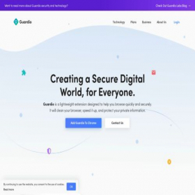 Скриншот главной страницы сайта guard.io