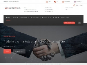 Скриншот главной страницы сайта guardianstock.com