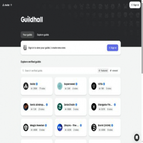 Скриншот главной страницы сайта guild-xyz.vercel.app