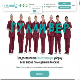 Скриншот главной страницы сайта gulliver-clean.ru
