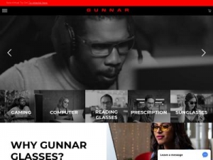 Скриншот главной страницы сайта gunnars.com