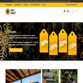 Скриншот главной страницы сайта gunsmarket24.ru