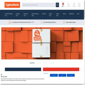 Скриншот главной страницы сайта gypsumtools.com