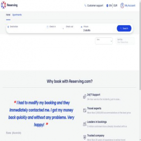 Скриншот главной страницы сайта h-en.reserving.com