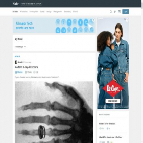 Скриншот главной страницы сайта habr.ru
