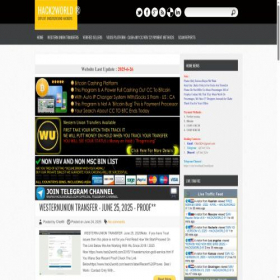 Скриншот главной страницы сайта hack2world.com
