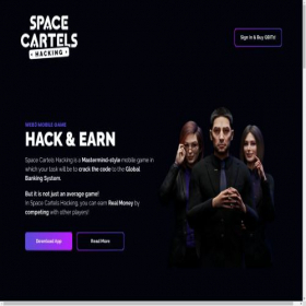 Скриншот главной страницы сайта hacking.spacecartels.com