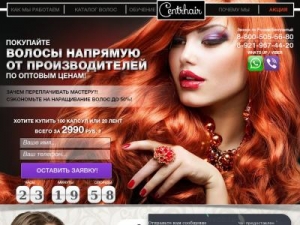 Скриншот главной страницы сайта hair2.ru