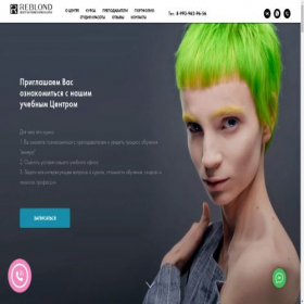 Скриншот главной страницы сайта hairdressers-studying.ru