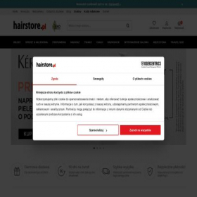 Скриншот главной страницы сайта hairstore.pl