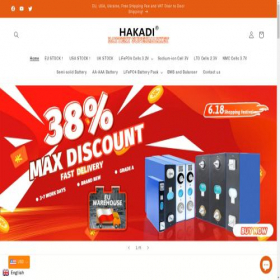 Скриншот главной страницы сайта hakadibattery.com