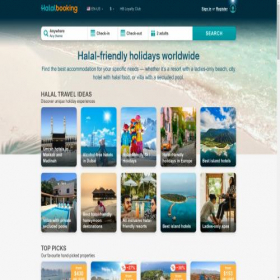 Скриншот главной страницы сайта halalbooking.com