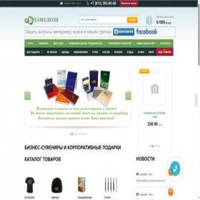 Скриншот главной страницы сайта hameleon.spb.ru
