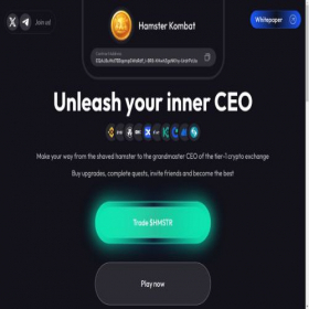 Скриншот главной страницы сайта hamsterkombat.io