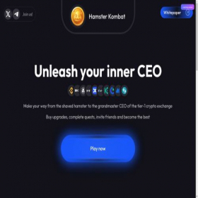 Скриншот главной страницы сайта hamsterkombatgame.io