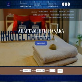 Скриншот главной страницы сайта hanaka.ru