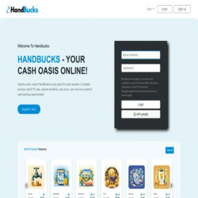 Скриншот главной страницы сайта handbucks.com