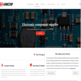 Скриншот главной страницы сайта hannchip.com