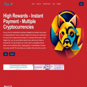 Скриншот главной страницы сайта happiecoin.com
