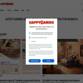 Скриншот главной страницы сайта happygamer.com