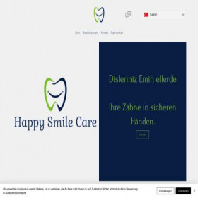 Скриншот главной страницы сайта happysmile-care.de