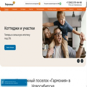 Скриншот главной страницы сайта harmonia-nsk.ru