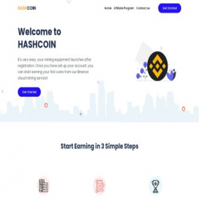 Скриншот главной страницы сайта hashcoin.site