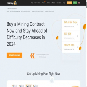 Скриншот главной страницы сайта hashing24.com