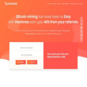 Скриншот главной страницы сайта hashmax.net