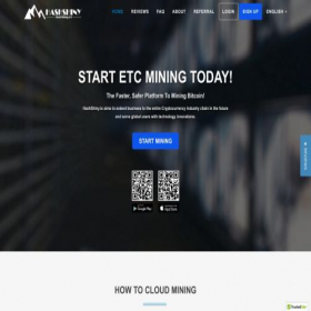 Скриншот главной страницы сайта hashshiny.io
