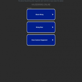 Скриншот главной страницы сайта hausemining.online