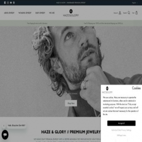 Скриншот главной страницы сайта hazeandglory.com