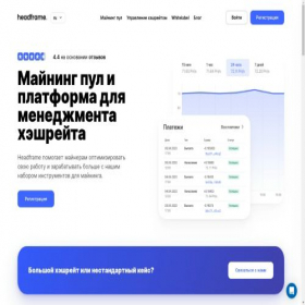 Скриншот главной страницы сайта headframe.io