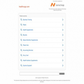 Скриншот главной страницы сайта healthcogs.com
