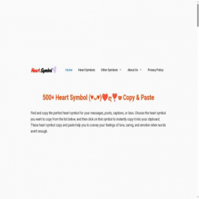 Скриншот главной страницы сайта heartcopypaste.com