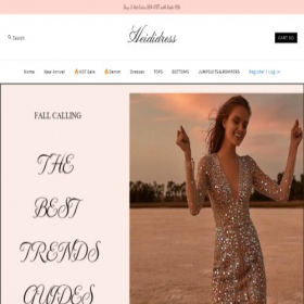 Скриншот главной страницы сайта heididress.com