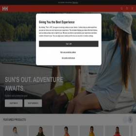Скриншот главной страницы сайта hellyhansen.ru