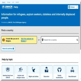 Скриншот главной страницы сайта help.unhcr.org